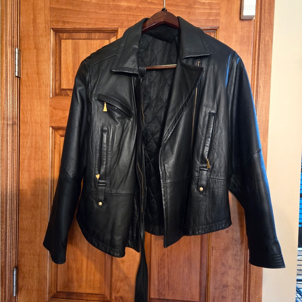Black Leather Women's Jacket